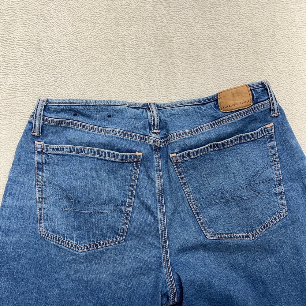 American Eagle Womens Low Rise Ultra Wide Leg Jeans Size 6 Blue Denim - Picture 8 of 10
